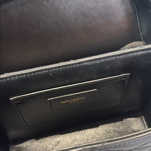 Yves Saint Laurent Black Chevron Quilted Crossbody Bag - Picture 7 of 7